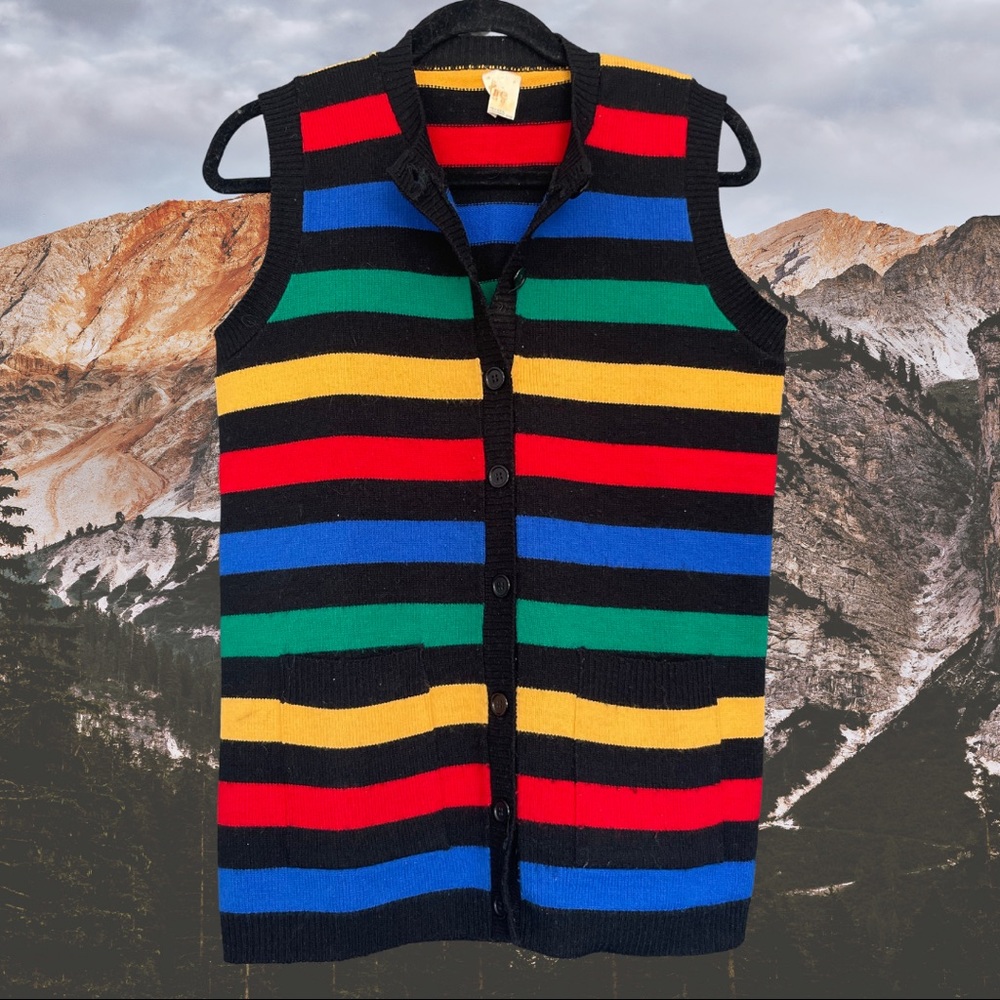 Vintage Colorful Sweater Vest